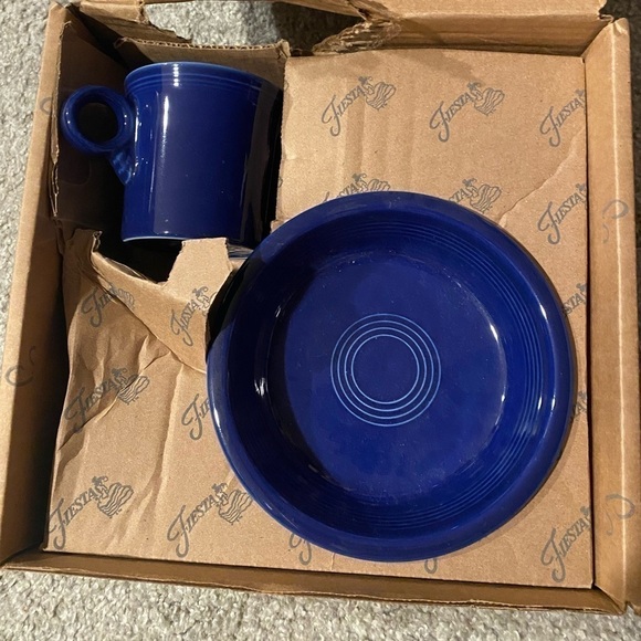 Fiesta Ware Twilight Blue Place Table Setting NEW Coffee Mug Bowl Plate Dinner - Picture 4 of 5